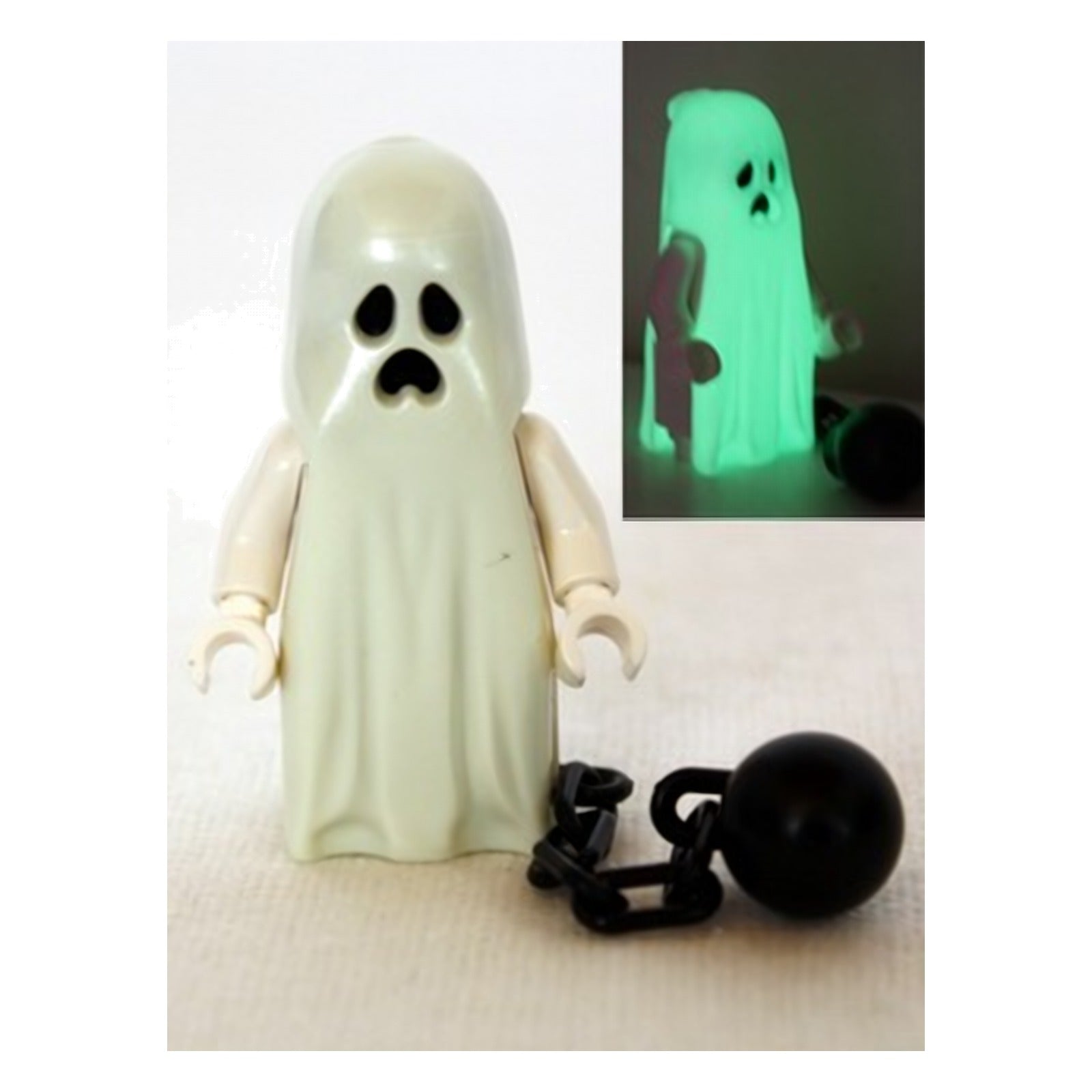 LEGO Minifigur Ghost with Pointed Top Shroud and Ball and Chain (gen044) – neu