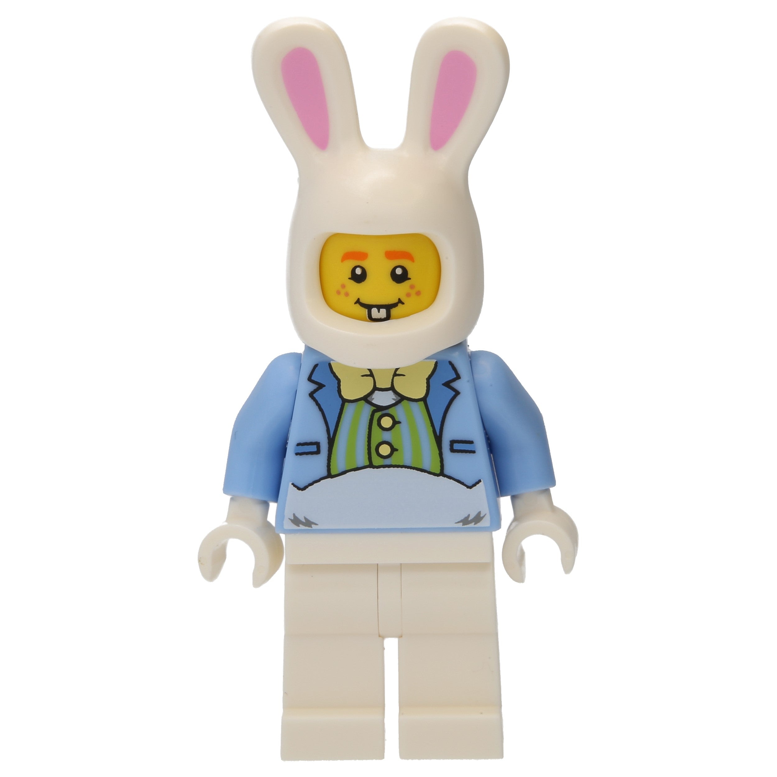 LEGO minifigure - man in Easter bunny costume with accessories