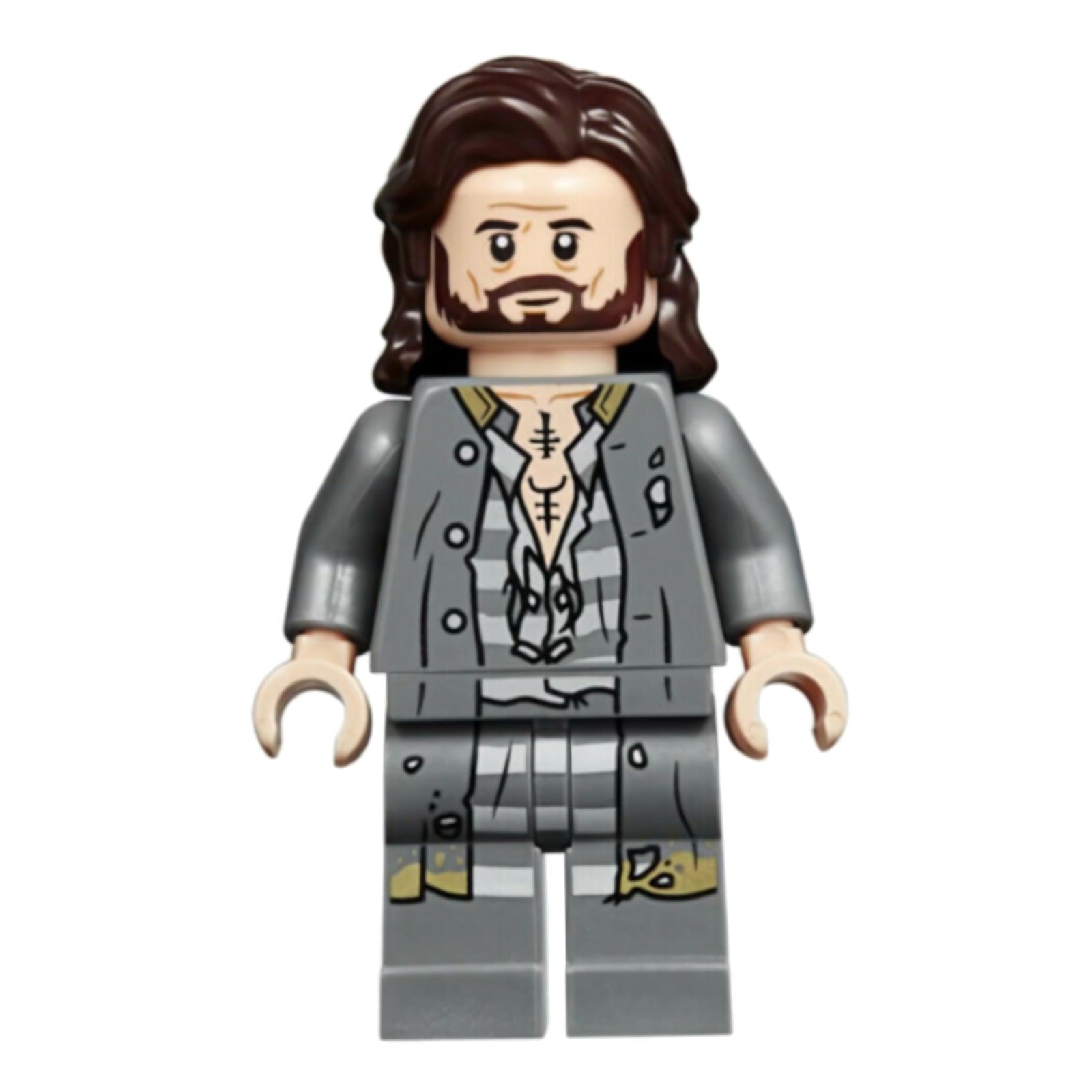 LEGO Minifigur Sirius Black - Dark Brown Hair, Dark Bluish Gray Jacket (hp174)