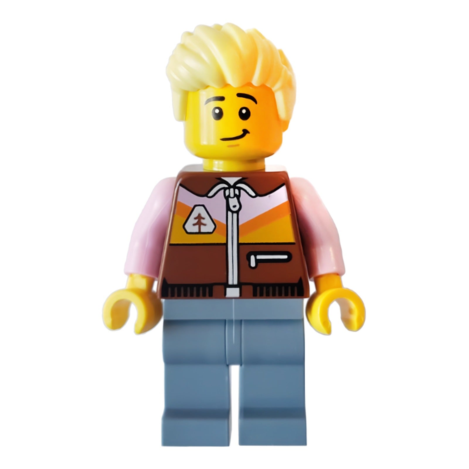 LEGO Minifigur Camper - Male, Reddish Brown Jacket, Sand Blue Legs (idea150)