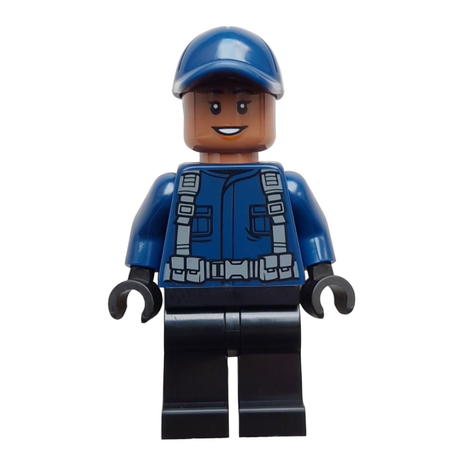 LEGO Minifigur ACU Guard / Driver - Female, Dark Blue Cap, Black Legs (jw123)