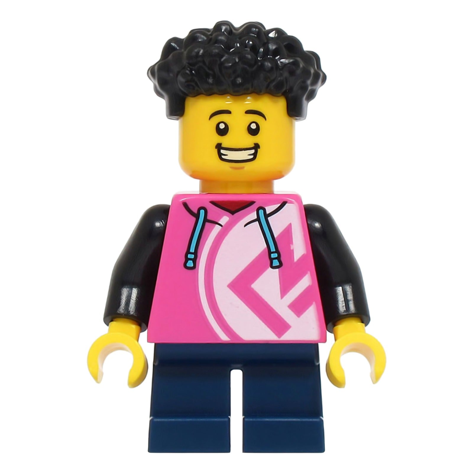 LEGO Minifigur Child - Boy, Dark Pink Hoodie, Dark Blue Short Legs (LLP036)