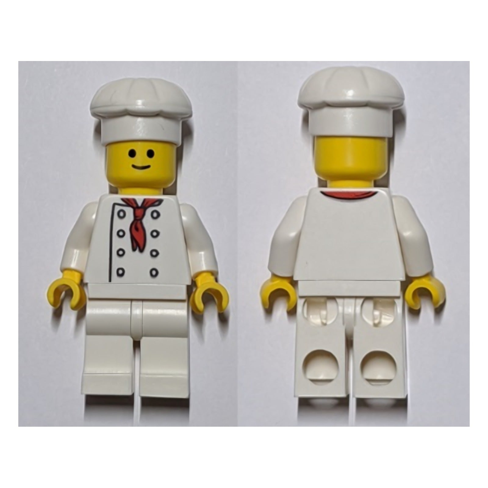 LEGO Minifigur Chef - White Torso with 8 Buttons, No Wrinkles Front (twn192b)