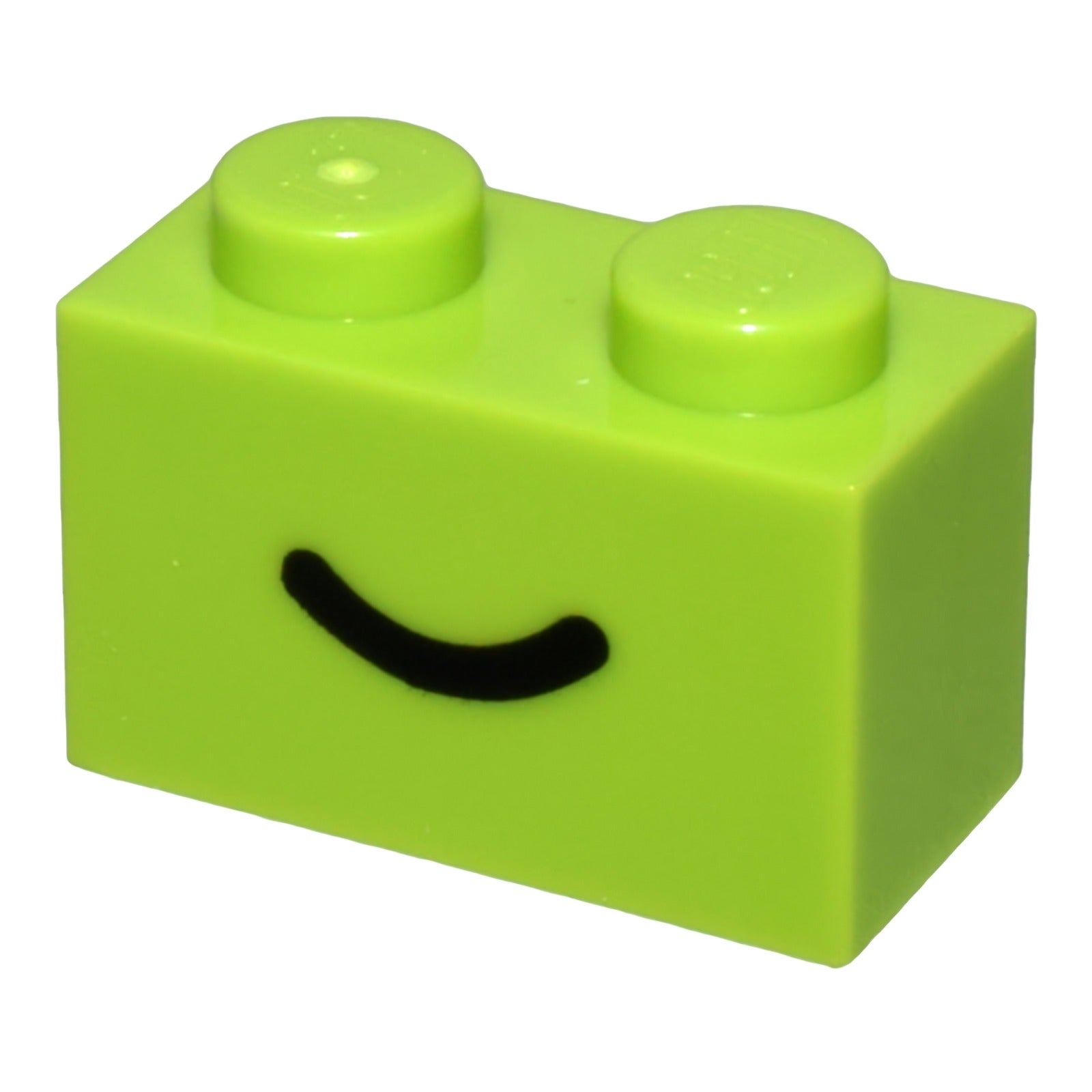 LEGO Stein 1 x 2 mit schwarz Lächeln gebogen Linie Muster (3004pb302)