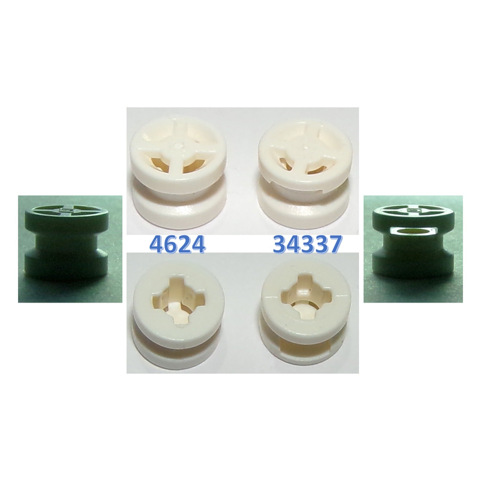 LEGO wheel 8mm D. x 6mm with slot (34337) – color selectable – 3 colors