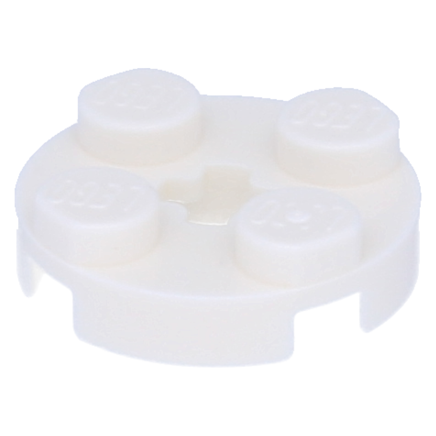 LEGO Plates (modified) - 2 x 2 with "+" axle hole (round)