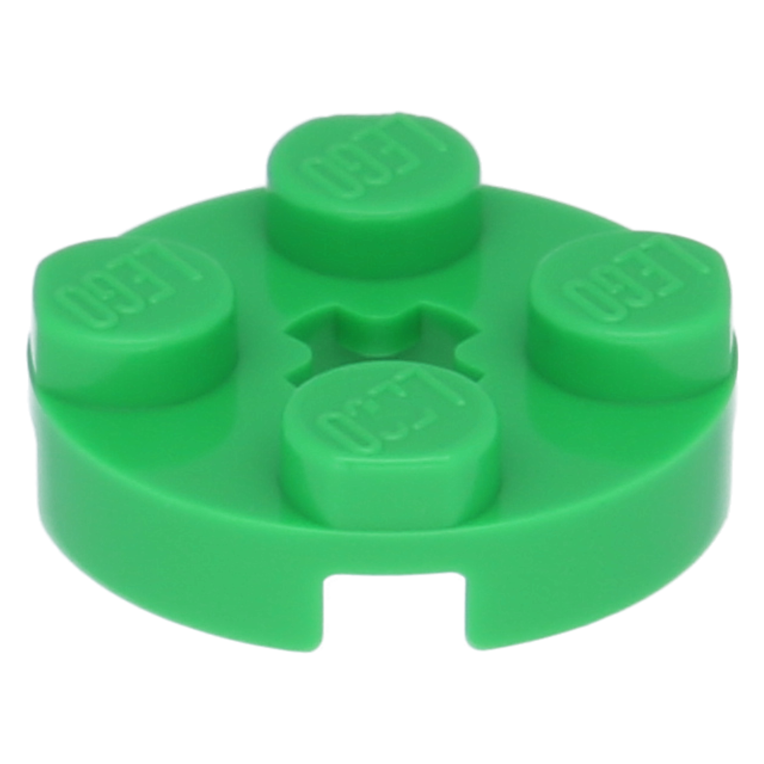 LEGO Plates (modified) - 2 x 2 with "+" axle hole (round)