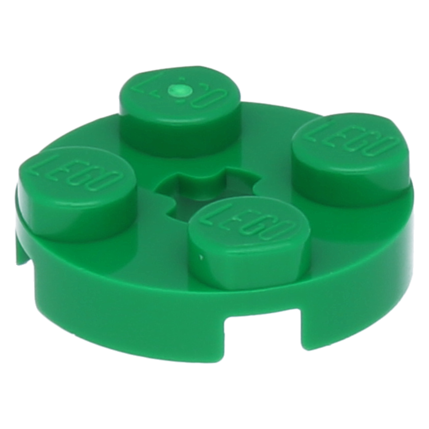 LEGO Plates (modified) - 2 x 2 with "+" axle hole (round)