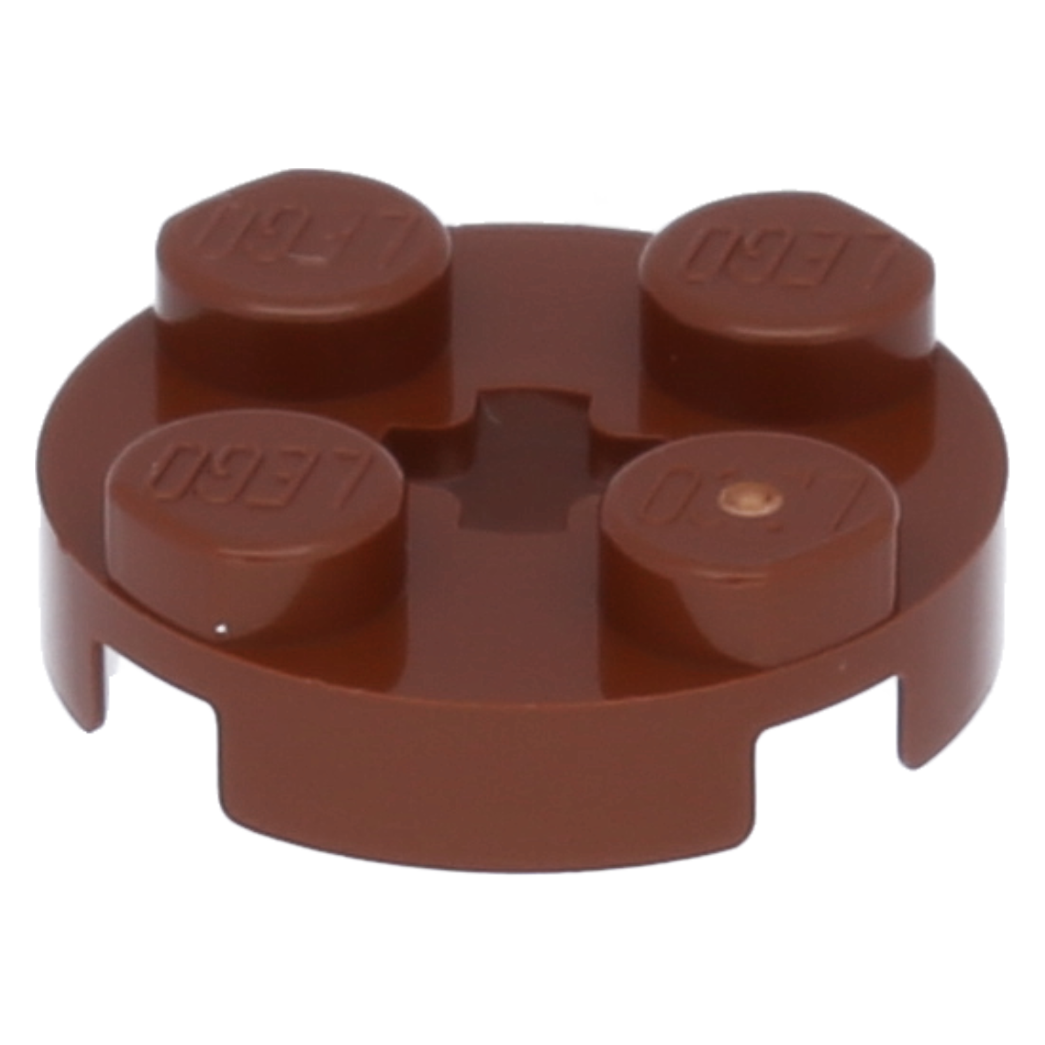 LEGO Plates (modified) - 2 x 2 with "+" axle hole (round)