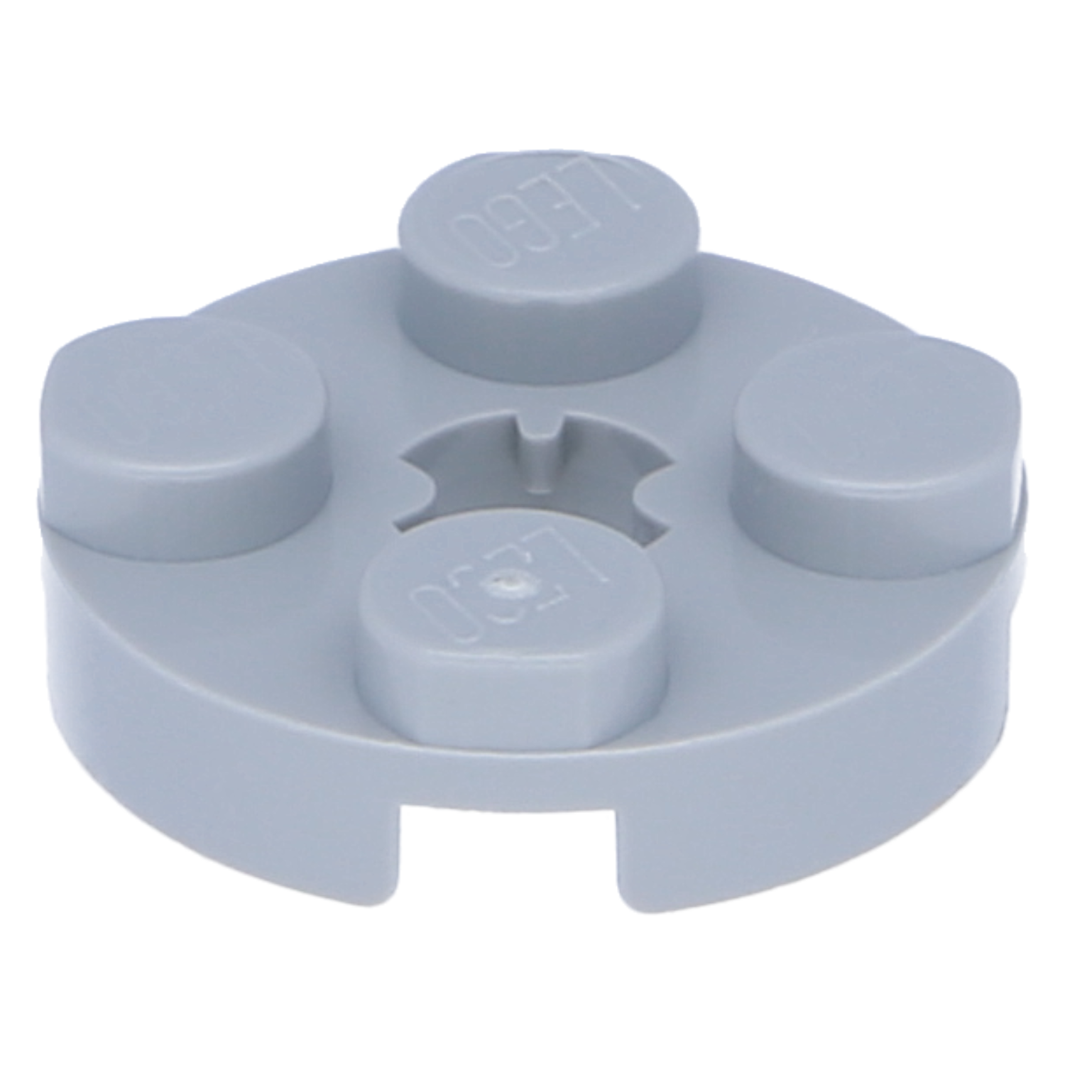 LEGO Plates (modified) - 2 x 2 with "+" axle hole (round)