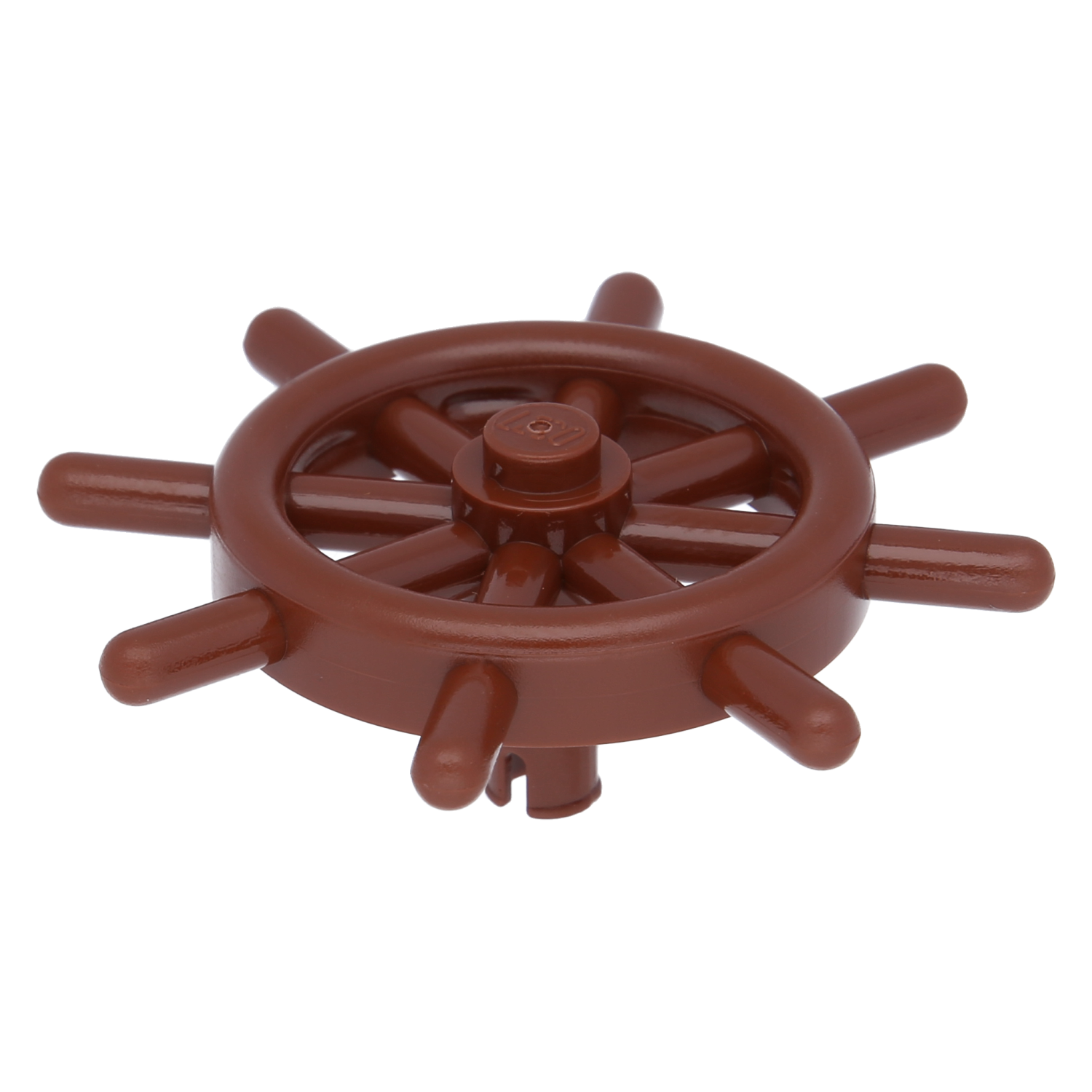 LEGO Boats - Steering wheel with slotted pin (red-brown)