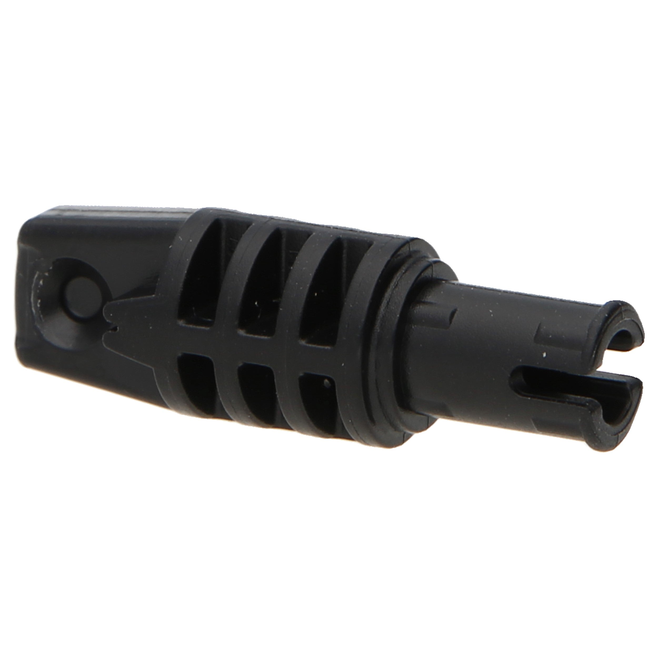 LEGO Hinges (Other) - Cylinder Lock 1 x 3 with 1 Finger, Square Pin Opening, Friction Grooves and Pin (Black)