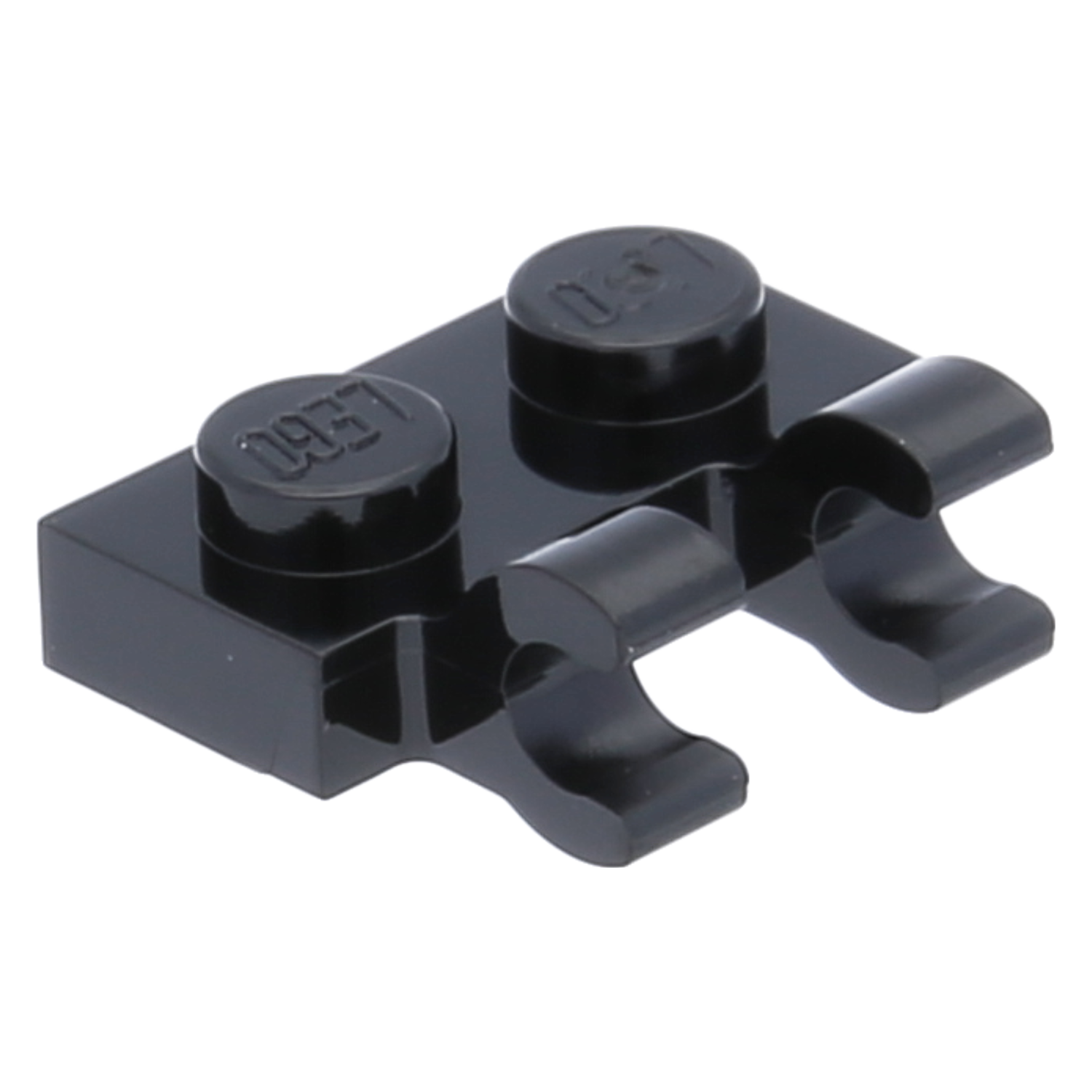 LEGO Plates (modified) - 1 x 2 with 2 open O-clips