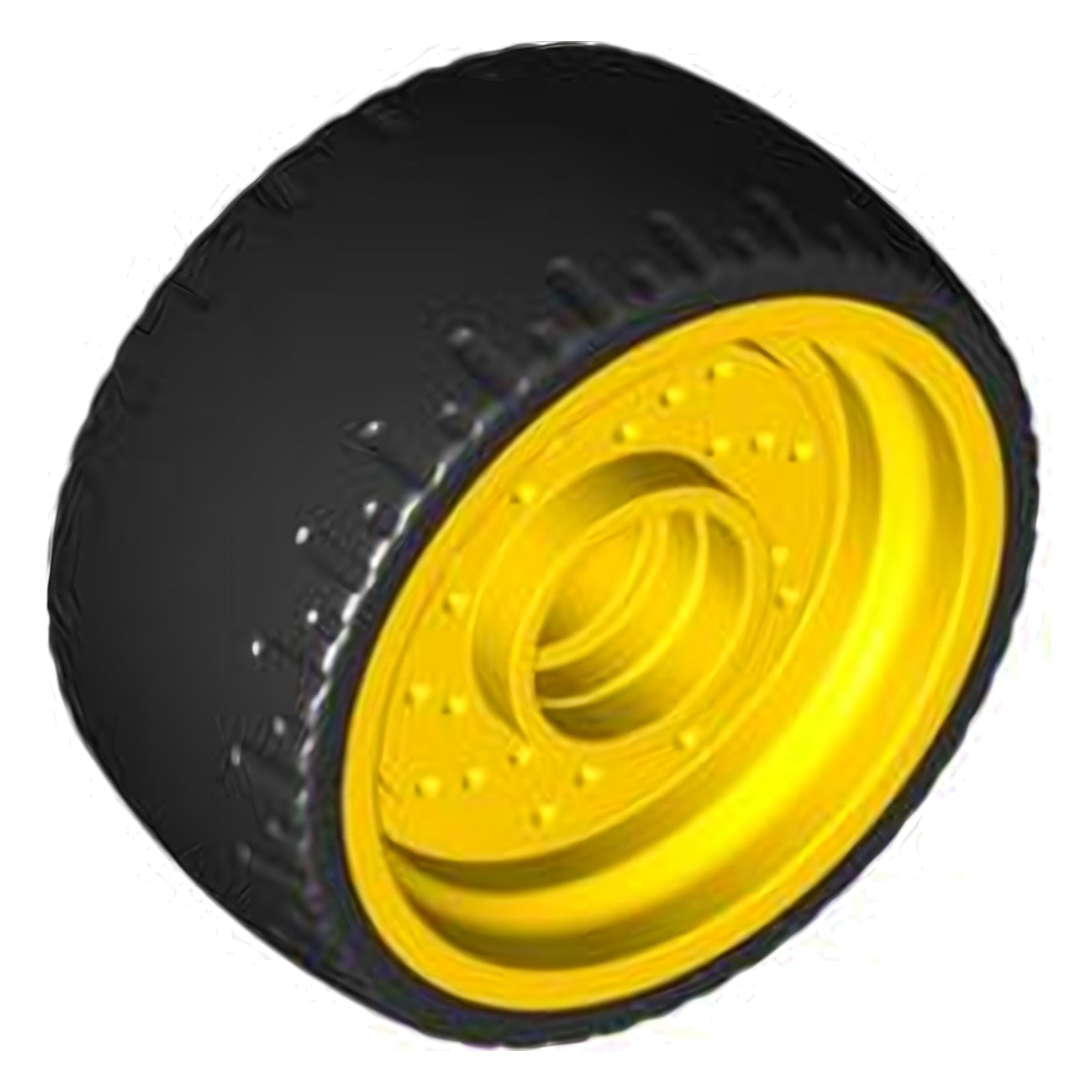 LEGO Rad 24 x 12 mit Pinloch mit fest schwarz Gummi Reifen (72206pb01)