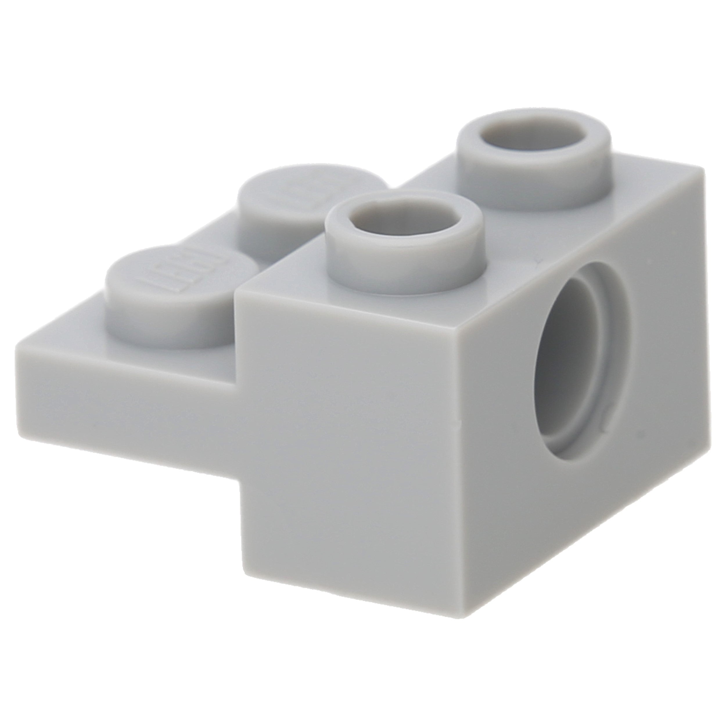 LEGO Technic Bricks - 1 x 2 with opening and 1 x 2 Plate (Light Bluish Gray)