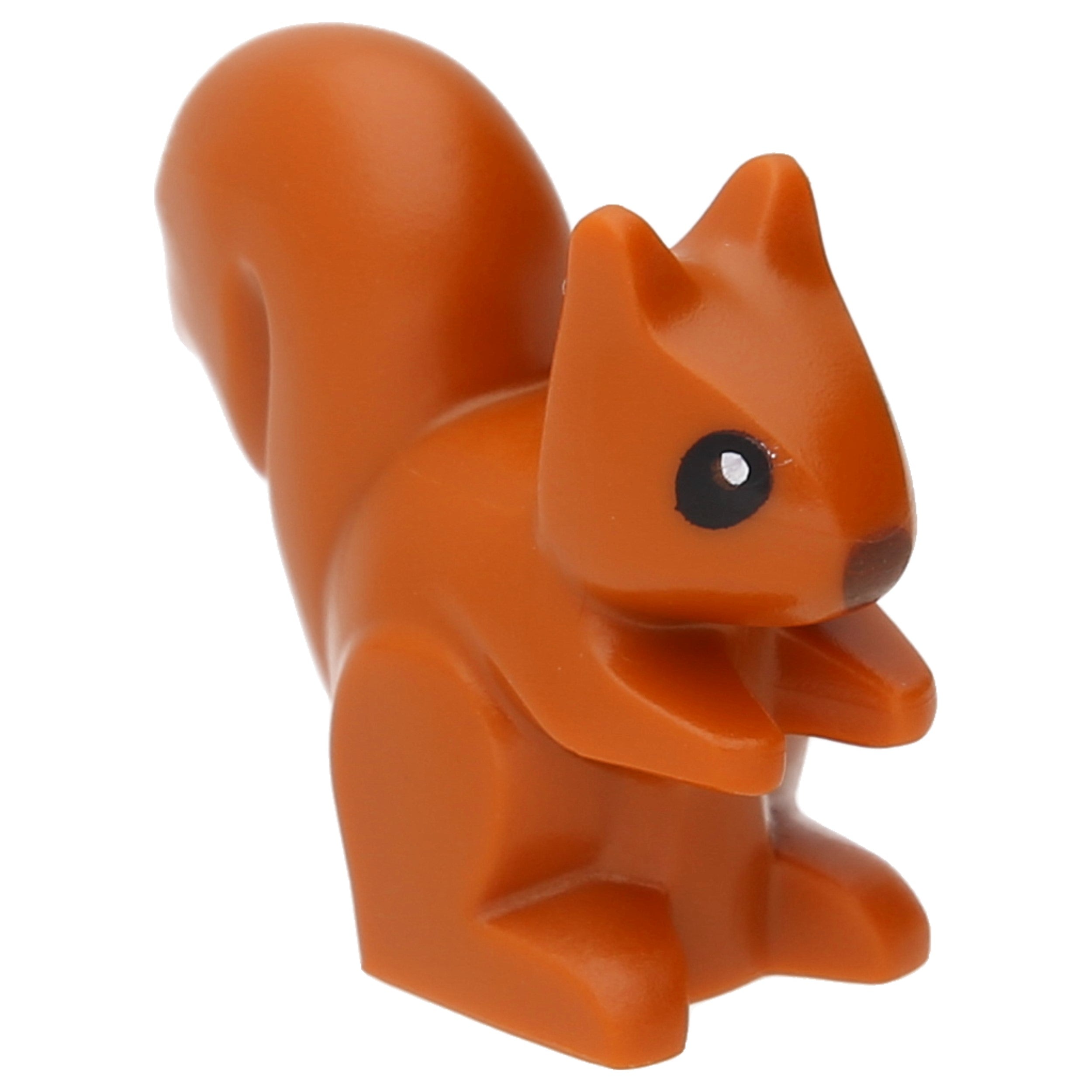 LEGO Tiere (sonstige) – Eichhörnchen mit schwarzen Augen und rotbrauner Nase (Dunkelorange)