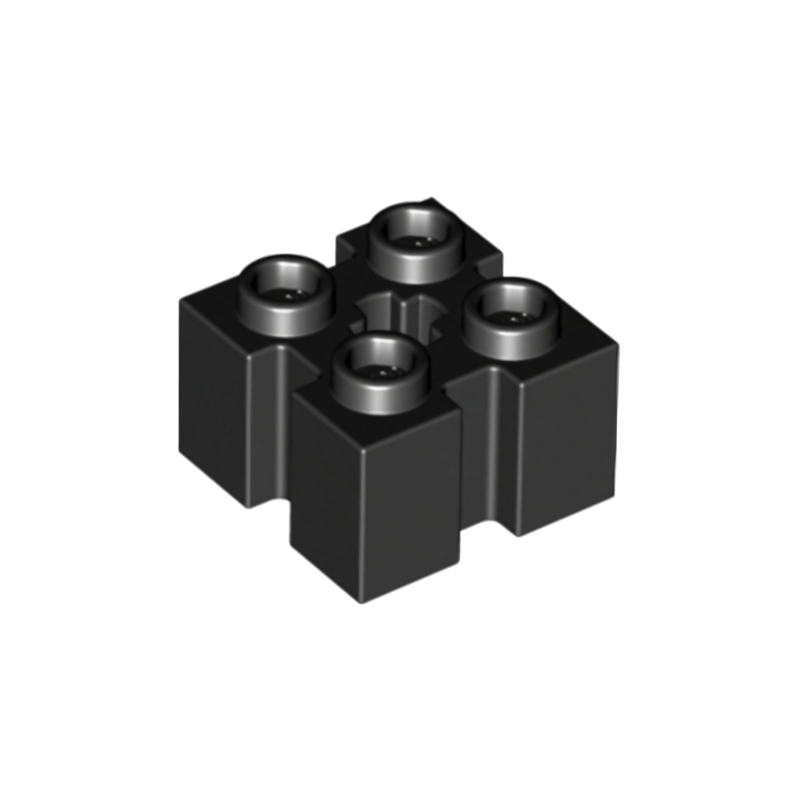 LEGO Stein modifiziert 2 x 2 mit Rillen und Achsloch (90258) – Farbe wählbar