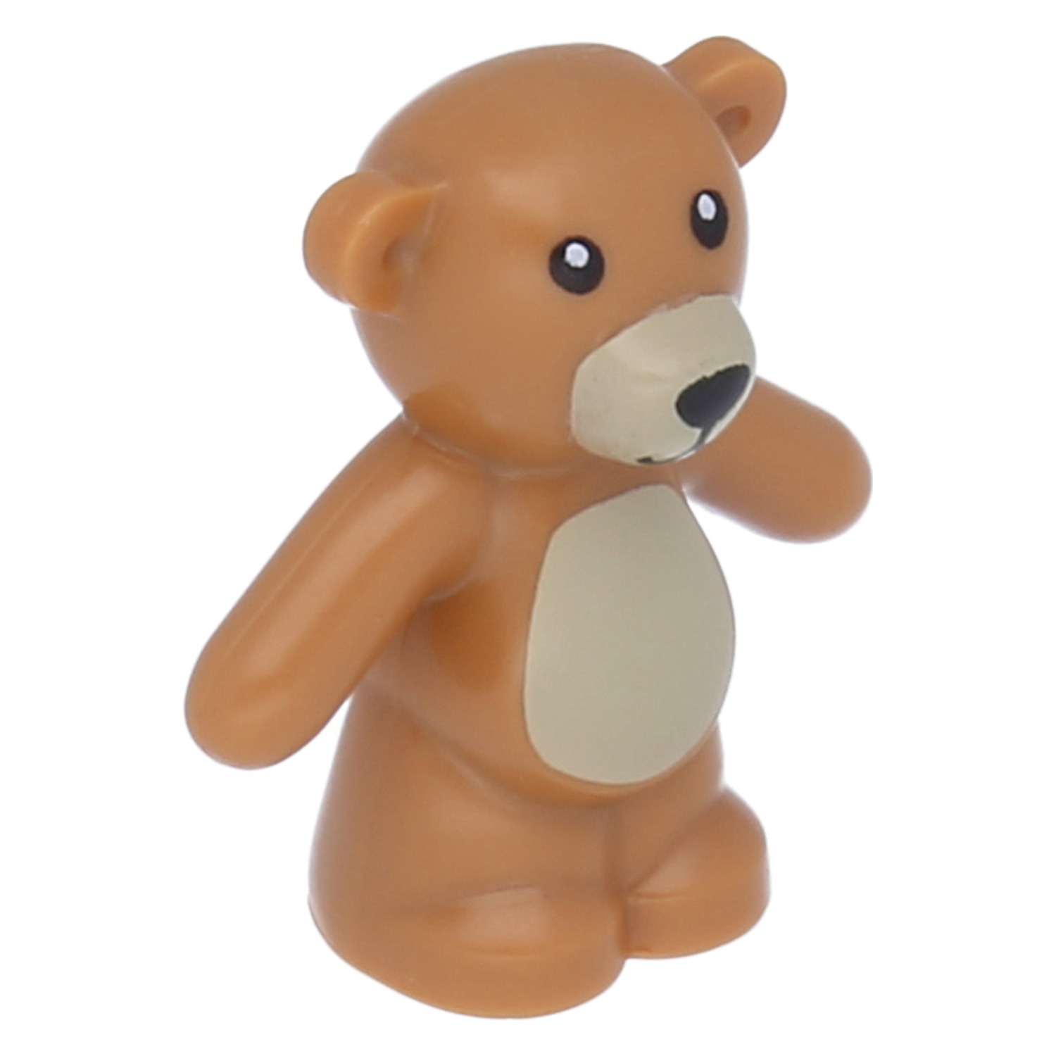 LEGO Tiere (sonstige) – Teddybär mit schwarzen Augen und beigem Bauch (Nougat)