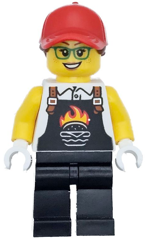 LEGO Minifigur Burger Truck Vendor – Town (twn495) – neu