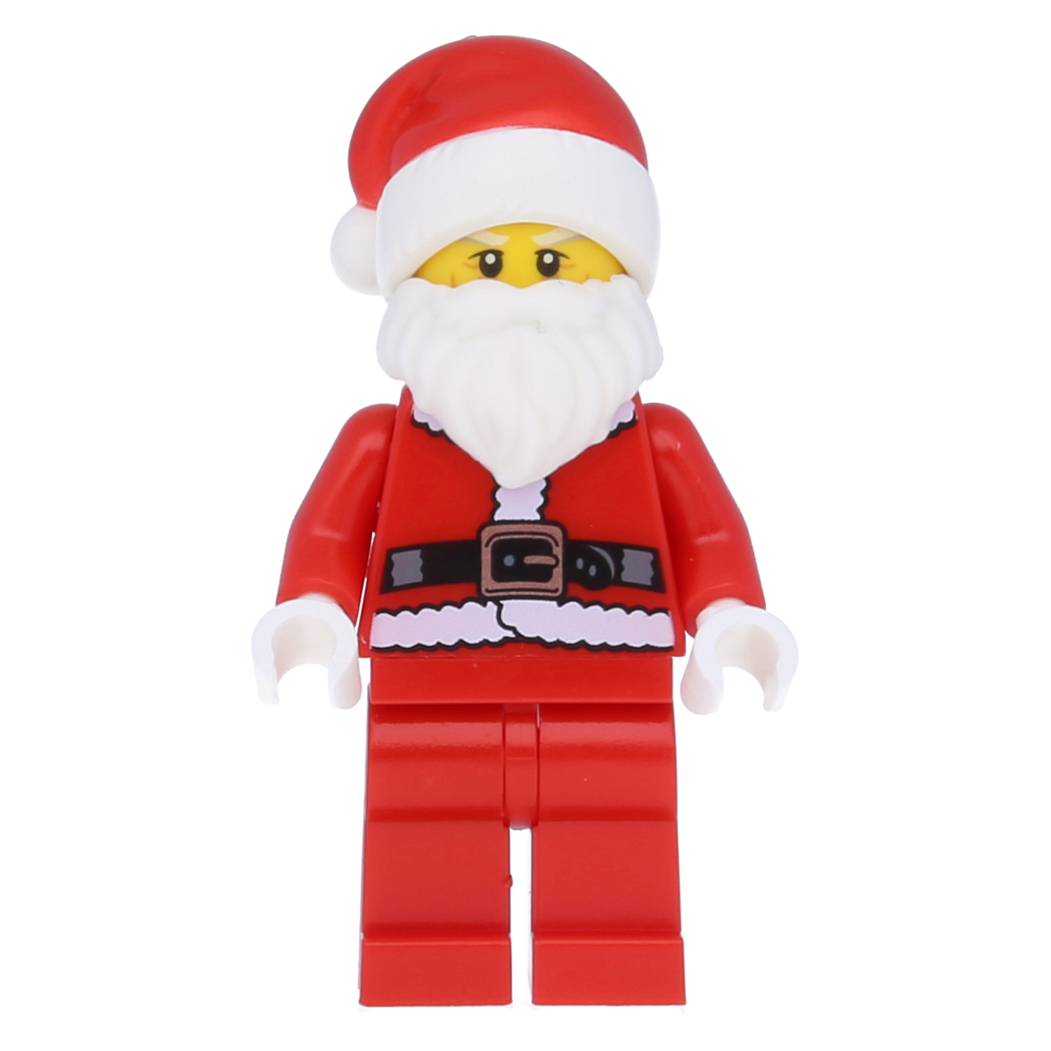 LEGO Minifigur - Weihnachtsmann mit Bart und Mütze (faltiges Gesicht)