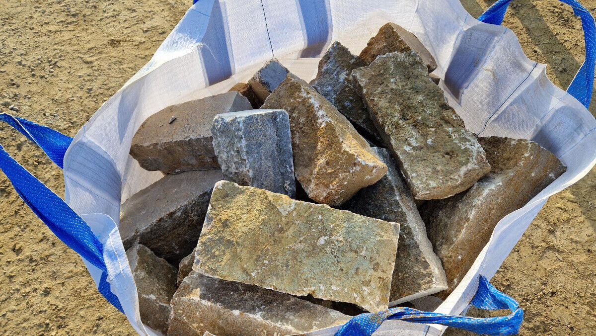 Real stone - shell limestone/crust wall stones, 960kg